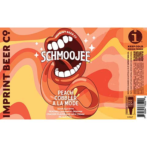 Imprint Schmoojee Peach Cobbler A La Mode Sour by Imprint Beer Company, beer label