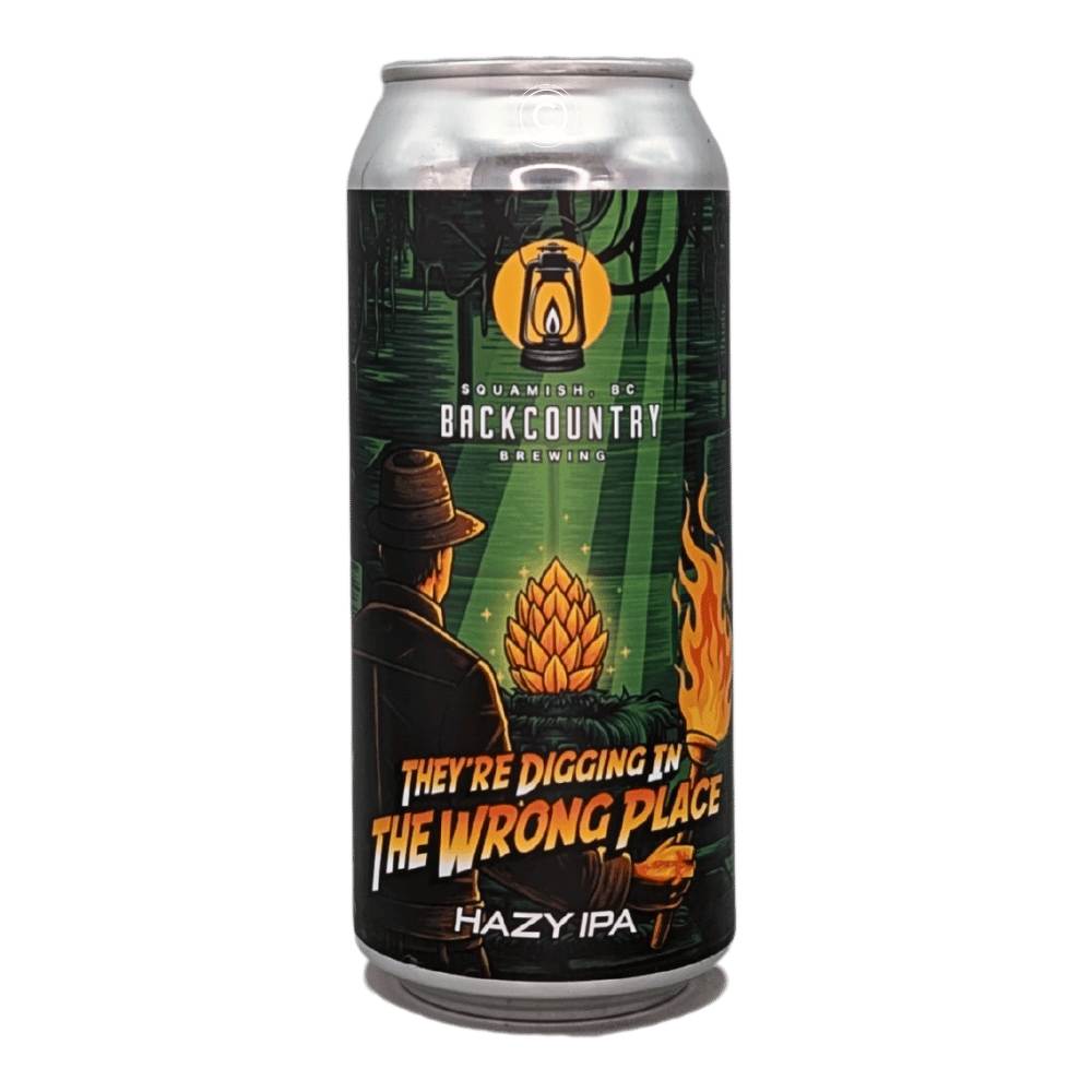 They're Digging In The Wrong Place Hazy IPA by Backcountry Brewing, beer label