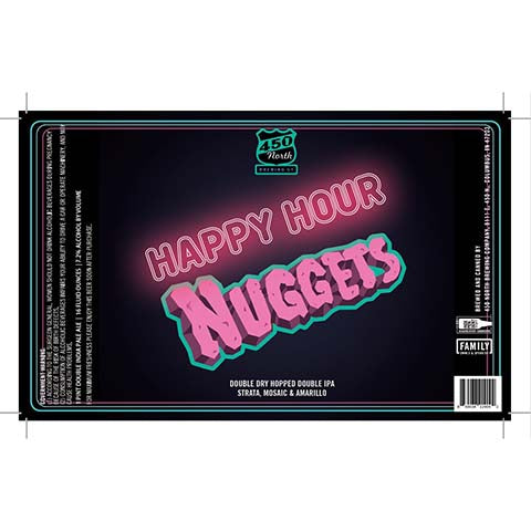 450 North Happy Hour Nuggets DDH DIPA by 450 North Brewing Company, beer label