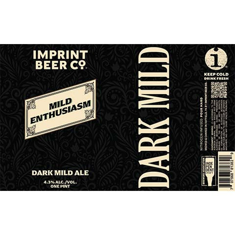 Imprint Mild Enthusiasm Dark Mild Ale by Imprint Beer Company, beer label