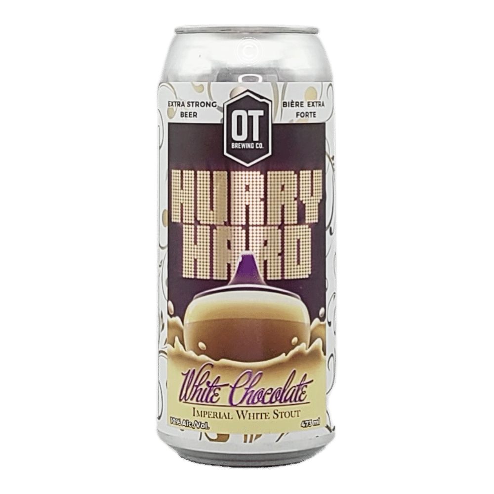 Hurry Hard White Chocolate Imperial White Stout by O.T Brewing Company, beer label