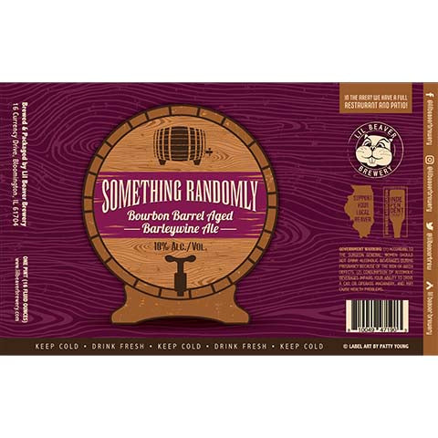 Lil Beaver Something Randomly Barleywine Ale by Lil Beaver Brewery, beer label
