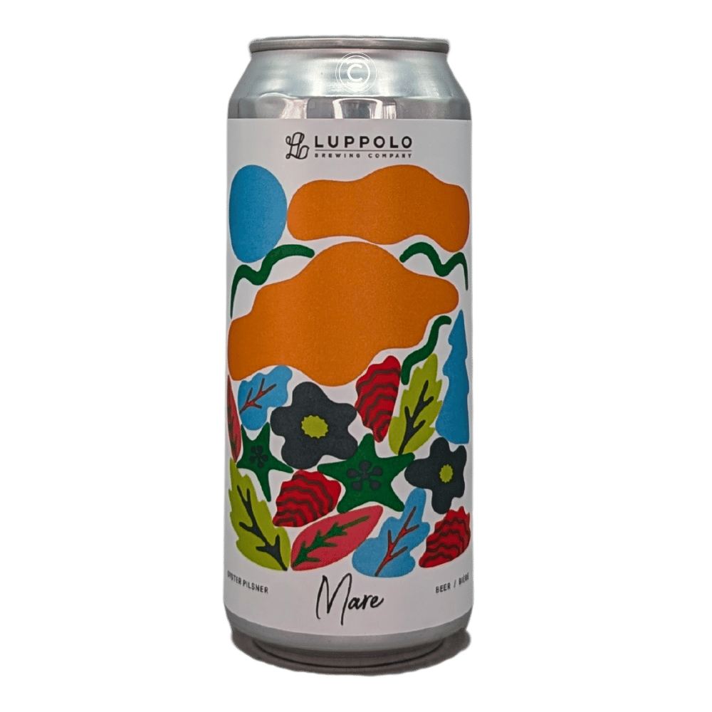 Co. x Barnside Brewing Co. x Land & Sea Brewing Mare Oyster Pilsner by Luppolo Brewing Co, beer label