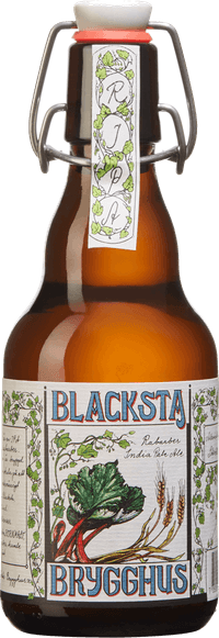 Blacksta Brygghus Rabarber by Josefin Lagerhorn, beer label
