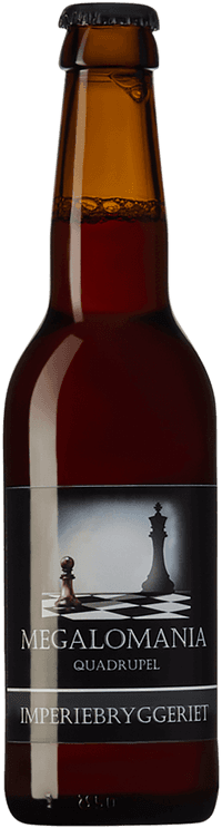 Megalomania Quadrupel by Imperiebryggeriet, beer label