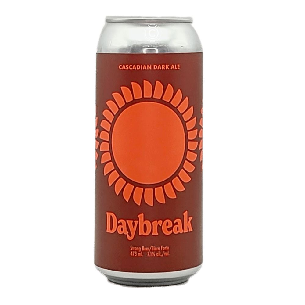 Daybreak Cascadian Dark Ale by Cabin Brewing Company, beer label
