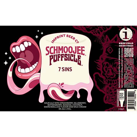 Imprint Beer Schmoojee Puffsicle 7 Sins Sour Ale by Imprint Beer Company, beer label