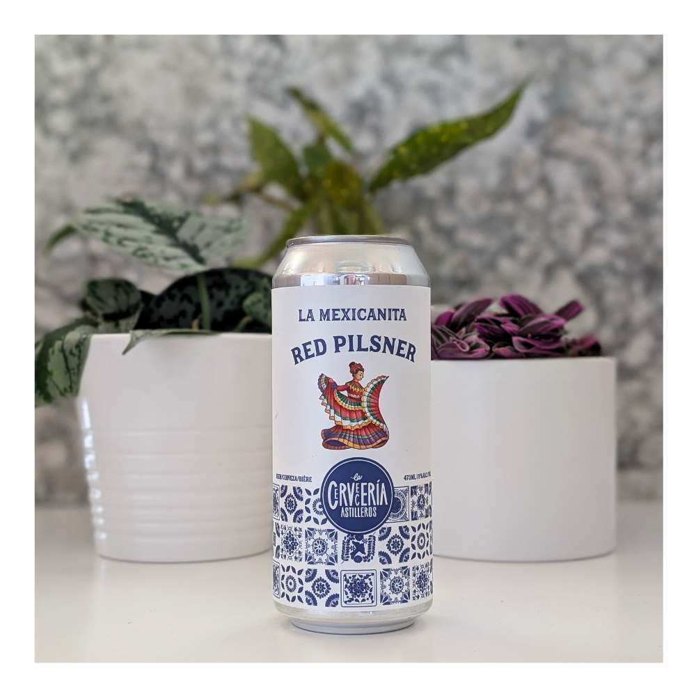 Mexicanita Red Pilsner by La Cerveceria Astilleros, beer label