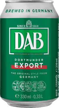 DAB by Radeberger Gruppe KG, beer label