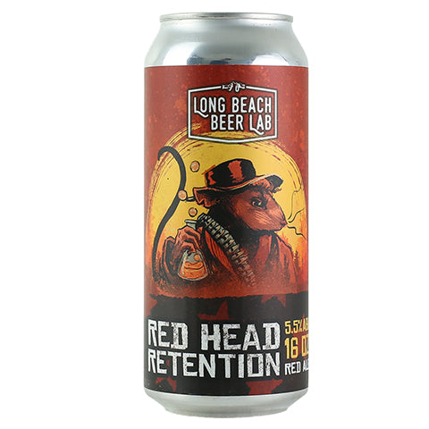 Long Beach Beer Lab Red Head Retention Red Ale by Long Beach Beer Lab, beer label