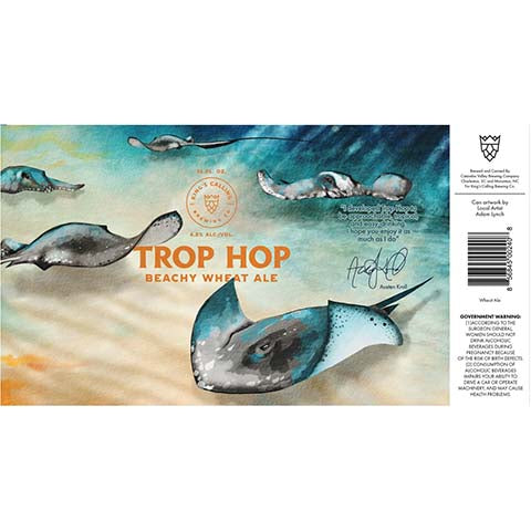 Trop Hop Beachy Wheat Ale by Catawba Valley Brewing Company, beer label
