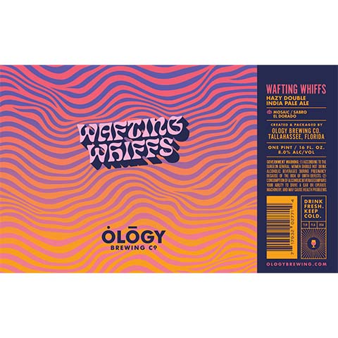 Ology Wafting Whiffs Hazy DIPA by Ology Brewing Co, beer label