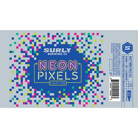 Surly Neon Pixels Hazy IPA by Surly Brewing Company, beer label