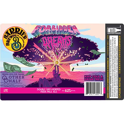 Barrier Forbidden Dreams DDH IPA by Barrier Brewing Co, beer label