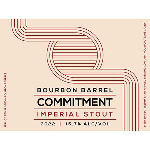 Saint Arnold Bourbon Barrel Commitment Imperial Stout by Saint Arnold Brewing Co, beer label