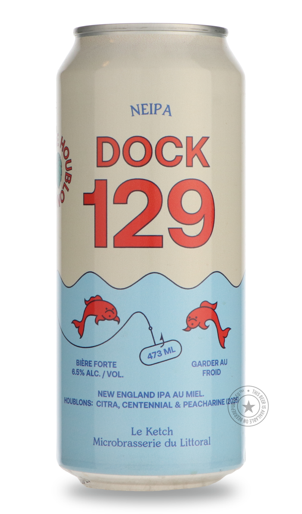 Dock 129 - Citra, Centennial & Peacharine by Le Ketch, beer label