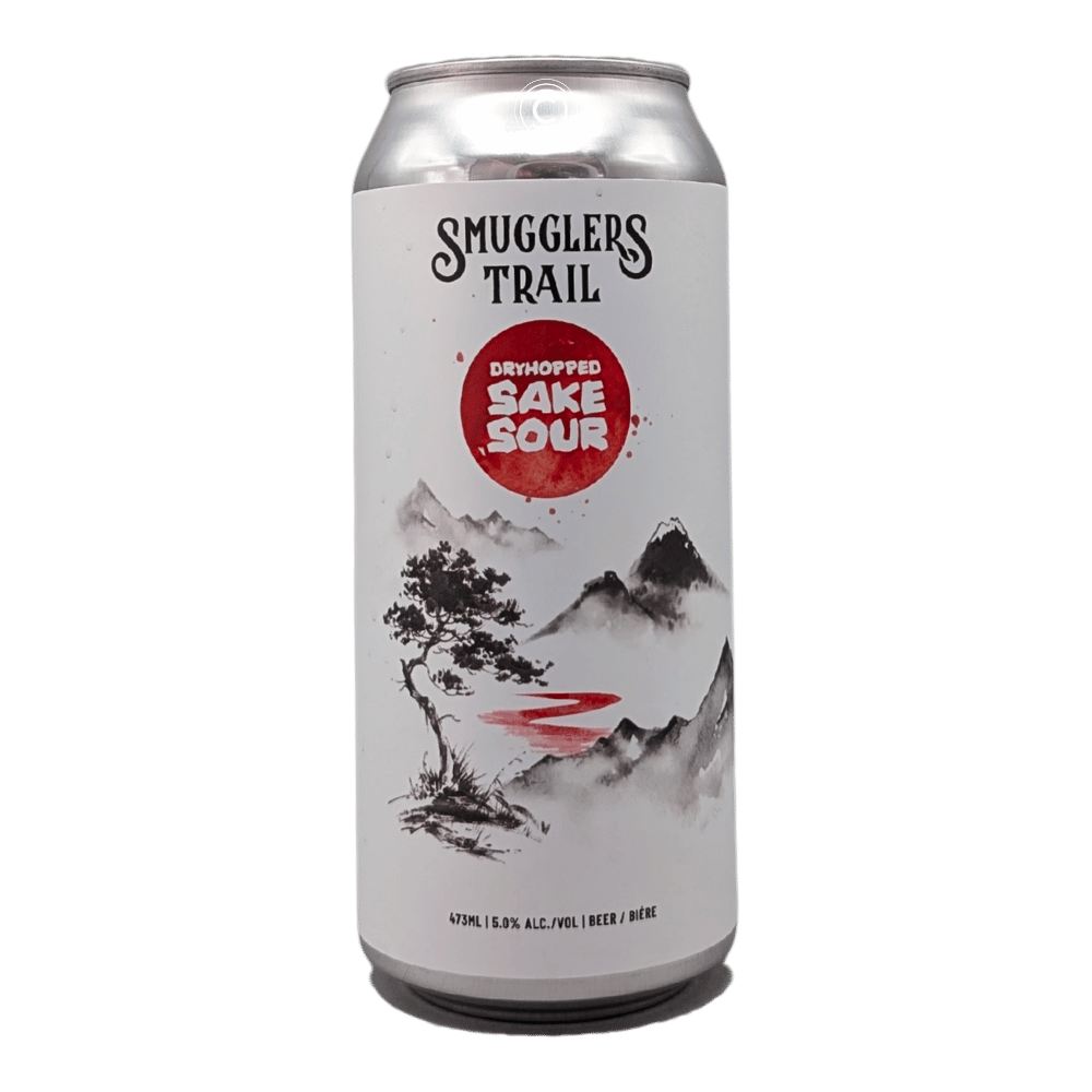 Dryhopped Sake Sour by Smugglers Trail Caskworks, beer label