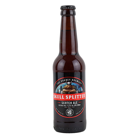 Orkney Skull Splitter Scotch Ale by Orkney Brewery, beer label