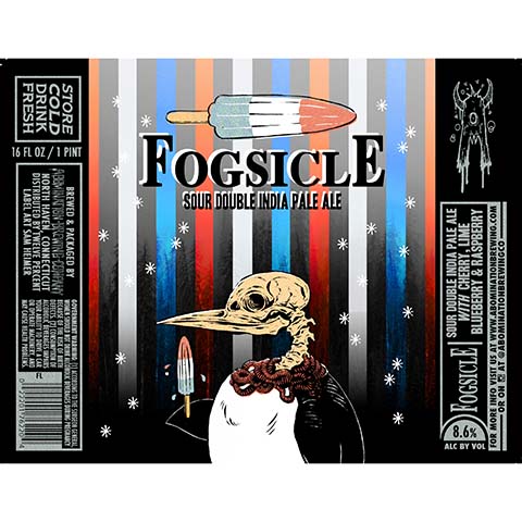 Abomination Fogsicle Sour DIPA by Abomination Brewing Company, beer label
