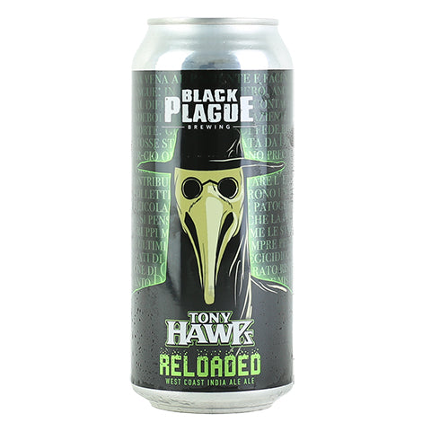 Black Plague Tony Hawps Reloaded IPA by Black Plague Brewing, beer label