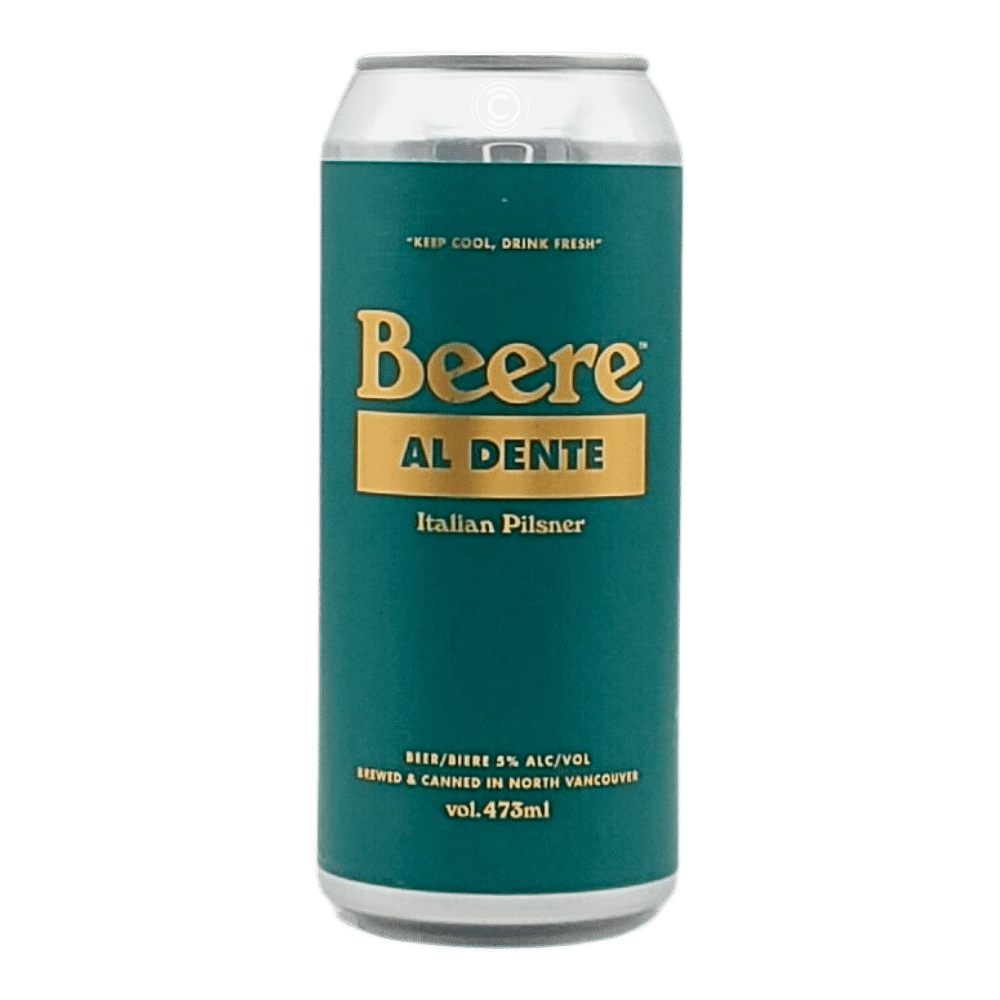Al Dente Italian Pilsner by Beere Brewing Company, beer label