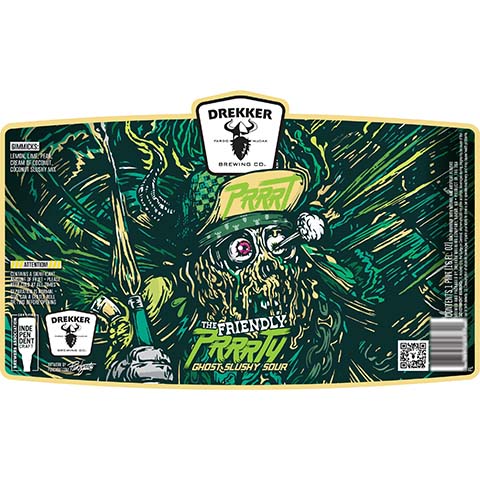 Drekker The Friendly Prrrty Ghost Slushy Sour by Drekker Brewing Company, beer label
