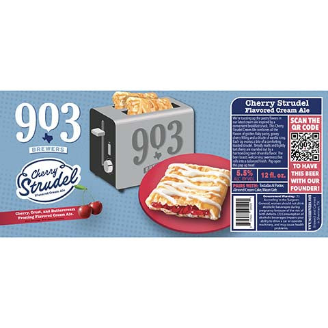 903 Cherry Strudel Cream Ale by 903 Brewers, beer label