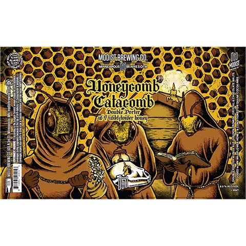Modist Brewing Honeycomb Catacomb Double Porter by Modist Brewing Company, beer label