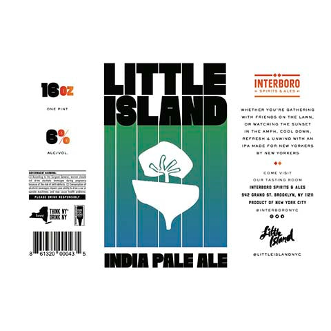 Interboro Little Island IPA by Interboro Spirits And Ales, beer label
