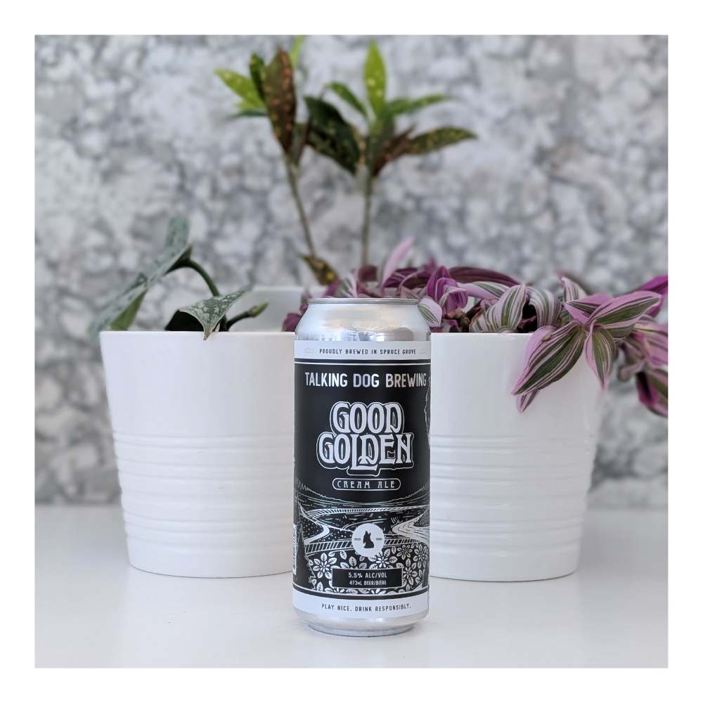 Talking Dog Brewing Good Golden Cream Ale by Manual Labour Beer Co., beer label