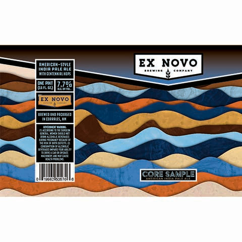 Ex Novo Core Sample IPA by Ex Novo Brewing Co, beer label