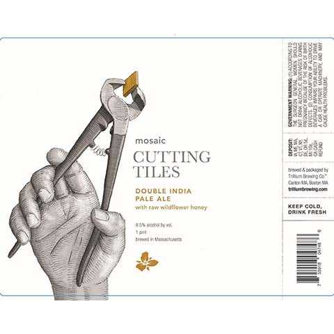 Trillium Mosaic Cutting Tiles DIPA by Trillium Brewing, beer label