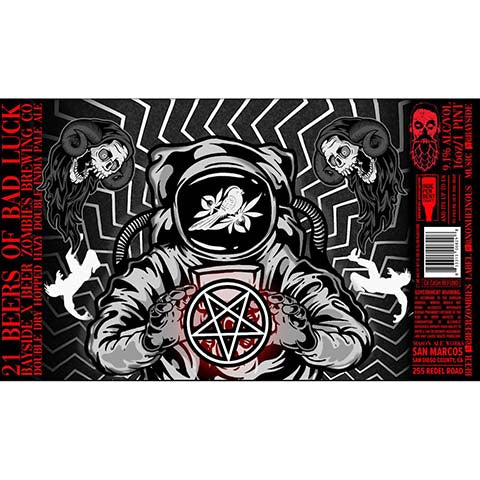 Beer Zombies / 21 Beers of Bad Luck Hazy DIPA by Beer Zombies, beer label