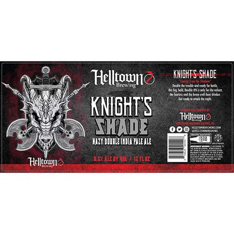 Helltown Knight's Shade Hazy DIPA by Helltown Brewing, beer label