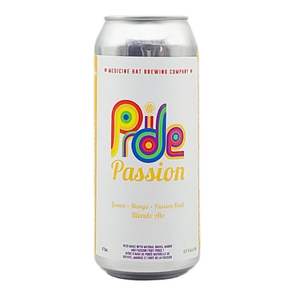Pride Passion Fruit Beer by Medicine Hat Brewing Company, beer label