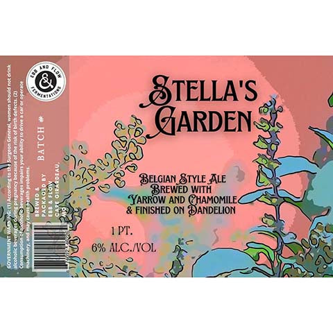 Ebb & Flow Stella's Garden Belgian Style Ale by Ebb & Flow, beer label