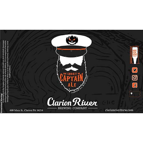 Clarion River The Ghost Captain Ale by Clarion River Brewing Company, beer label