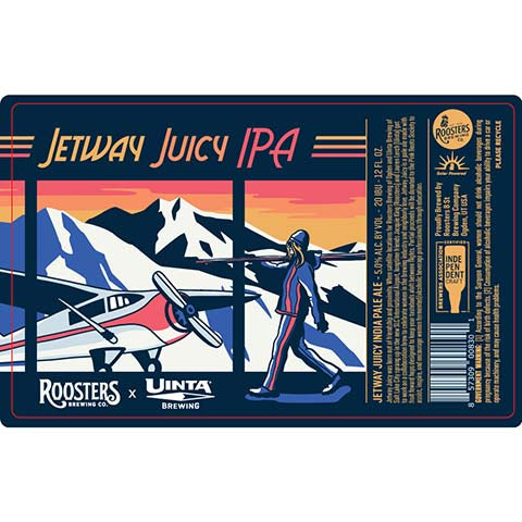 Roosters Jetway Juicy IPA by Roosters B St Brewing Company, beer label