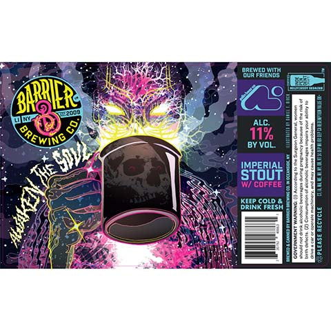 Barrier Awaken The Soul Imperial Stout by Barrier Brewing Co, beer label
