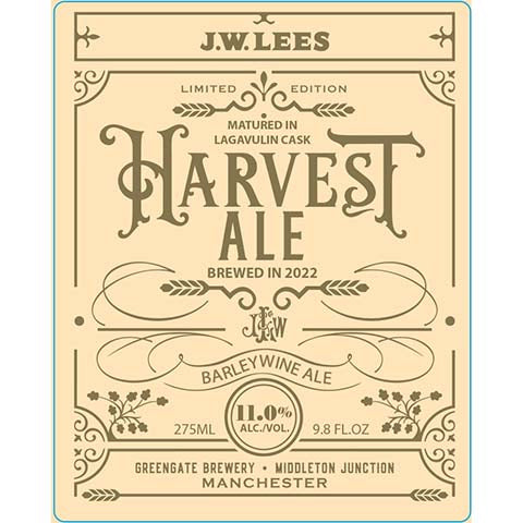 J. W. Lees Harvest Ale (Matured in Lagavulin Cask) 2022 by J.W. Lees, beer label