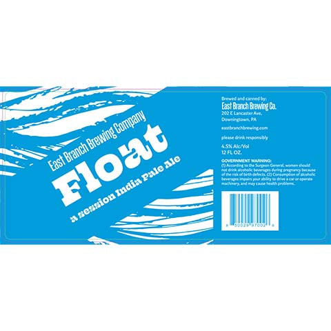East Branch Float Session IPA by East Branch Brewing Company, beer label