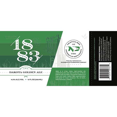 Rhombus Guys 1883 Dakota Golden Ale by Rhombus Guys Brewing Co, beer label