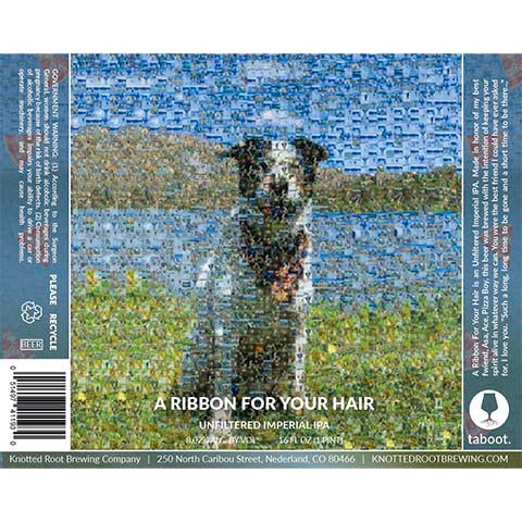 Knotted Root A Ribbon For Your Hair Imperial IPA by Knotted Root Brewing, beer label