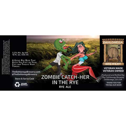 Dahlonega Zombie Catch-Her In The Rye Ale by The Dahlonega Brewery, beer label