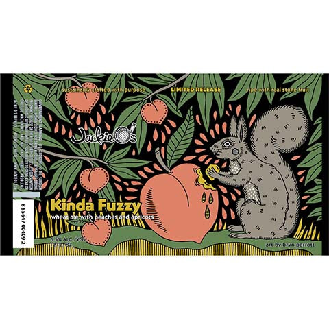 Jackie O's Kinda Fuzzy Wheat Ale by Jackie O's Pub & Brewery, beer label
