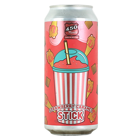 450 North Strawberry Caramel Stick XXL Sour Ale by 450 North Brewing Company, beer label
