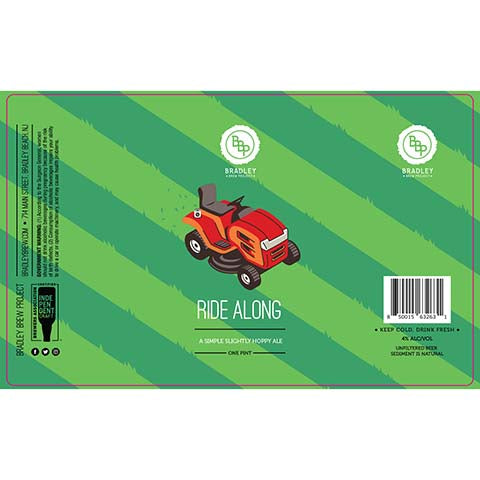 Bradley Brew Ride Along Hoppy Ale by Bradley Brew Project, beer label