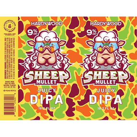 Hardywood Sheep Mullet Juicy DIPA by Hardywood Park Craft Brewery, beer label