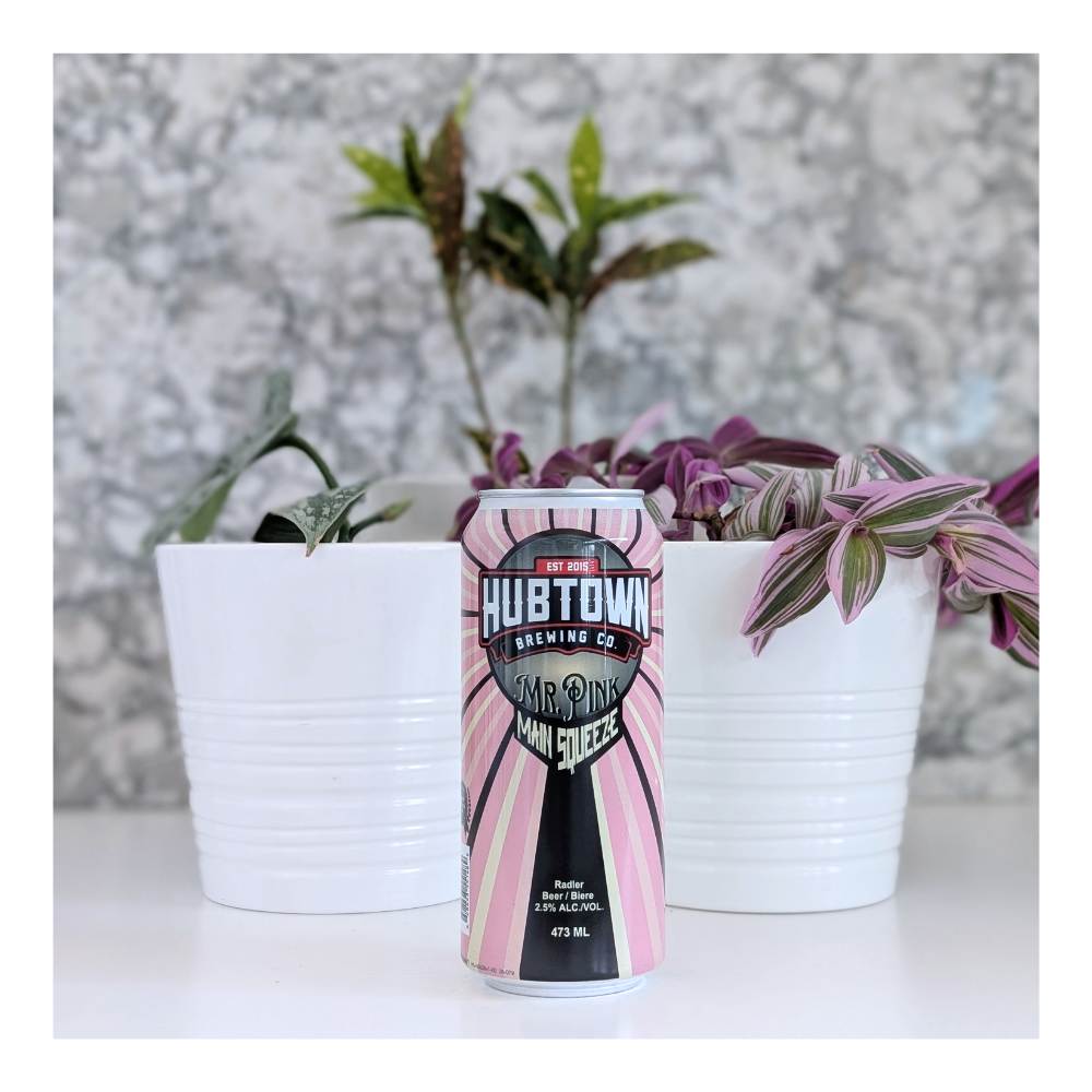 Co. Mr. Pink's Main Squeeze Radler by Hub Town Brewing, beer label