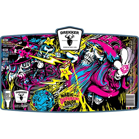 Drekker Magic of A Different Color DIPA by Drekker Brewing Company, beer label
